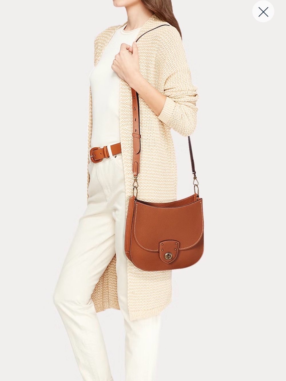 Ralph Lauren Leather Convertible satchel crossbody Bag - Picture 15 of 15